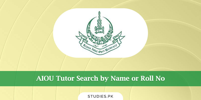 How To Find Tutor Name In Aiou